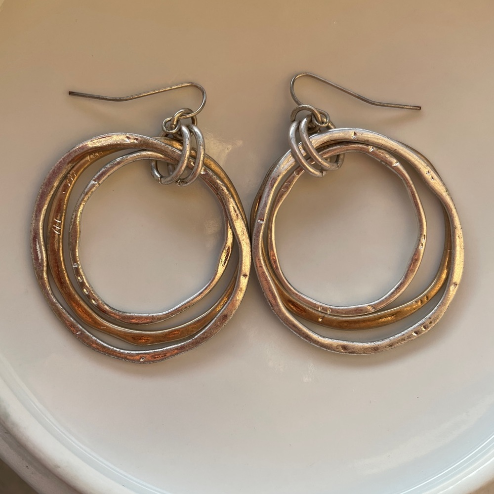 J. Jill two-toned hoop earrings